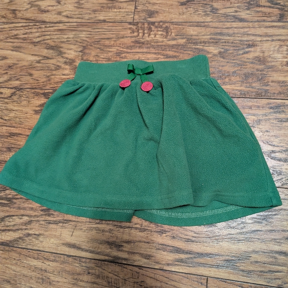💥3/$24 Gymboree Merry And Bright‎ Green Fleece Skirt